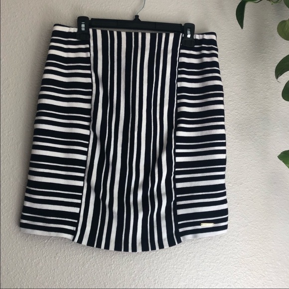 Anne Klein Striped Skirt, Navy & White - Picture 4 of 6